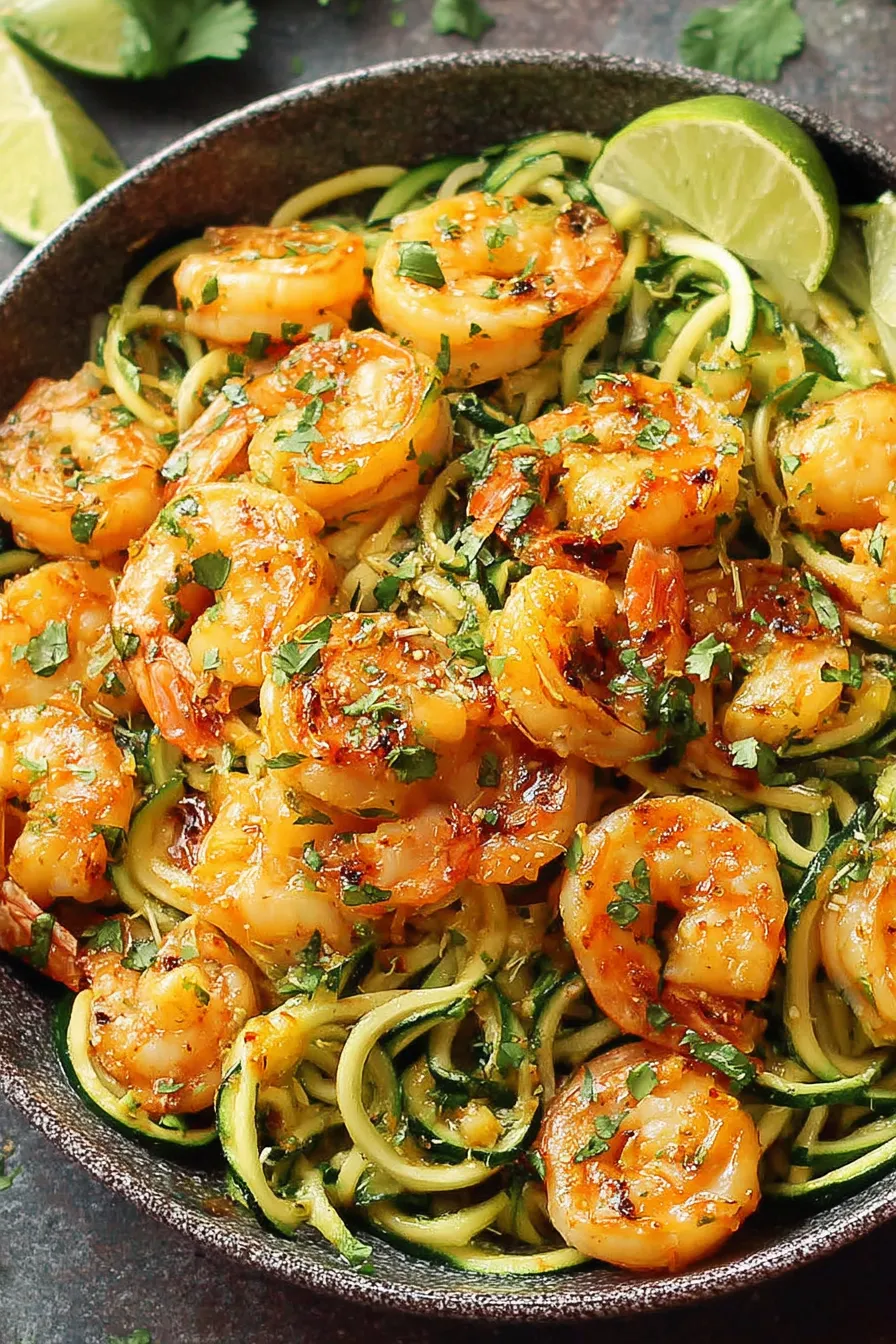 Grilled shrimp on the barbecue with citrus glaze