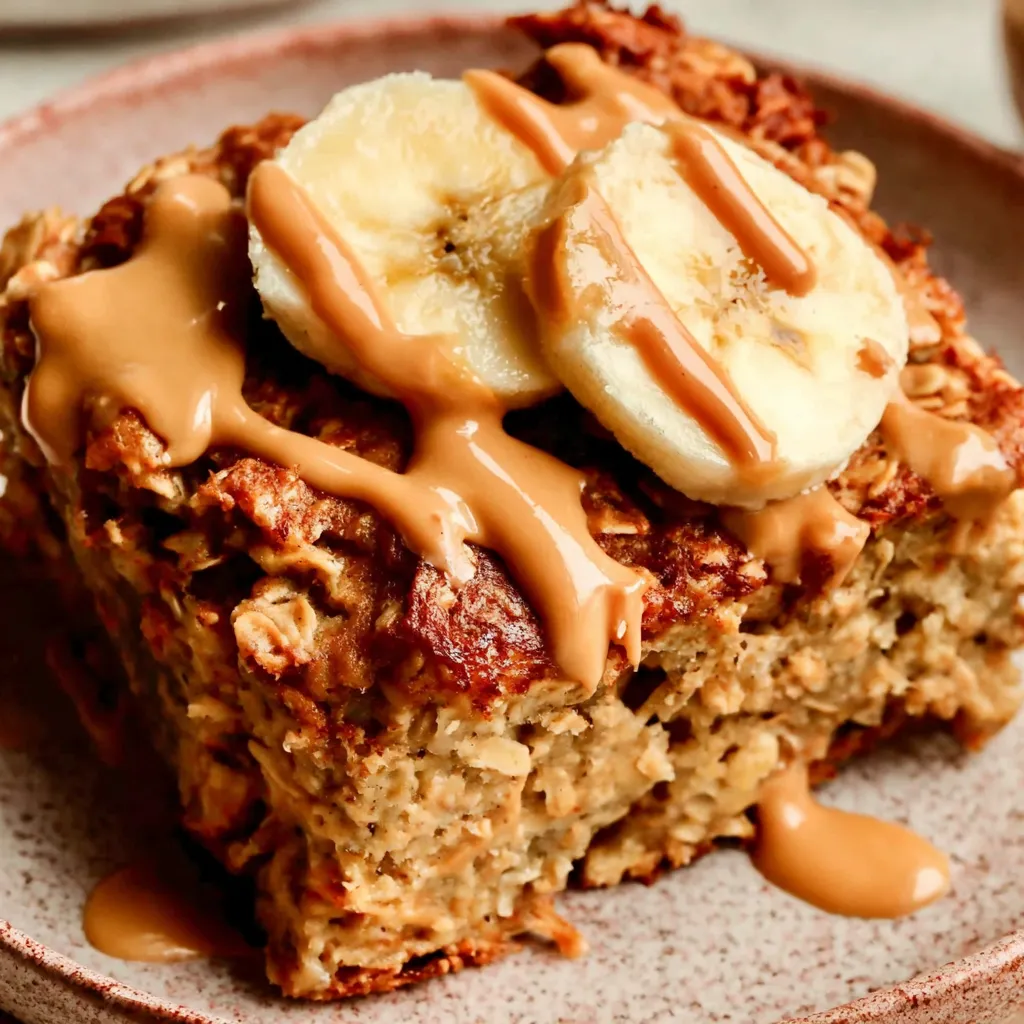 Peanut Butter Banana Baked Oatmeal