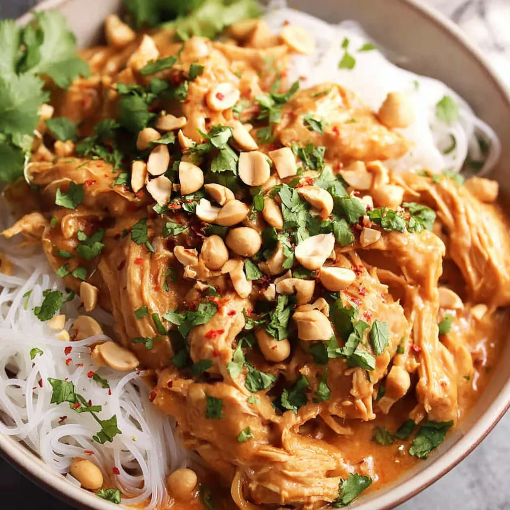 Slow Cooker Thai Peanut Chicken