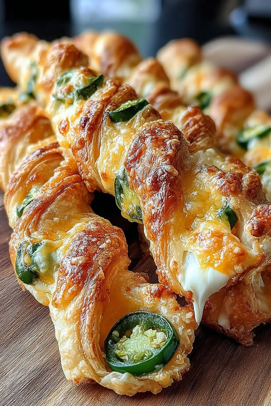 Jalapeño popper twists fresh from the oven
