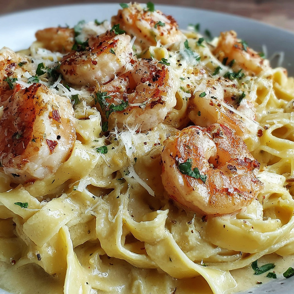 Creamy Shrimp Alfredo Pasta
