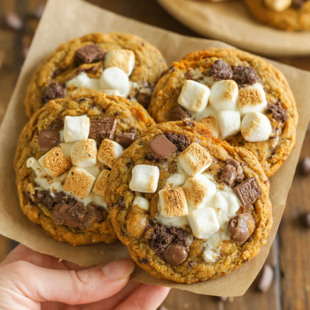 Pumpkin S'mores Cookies