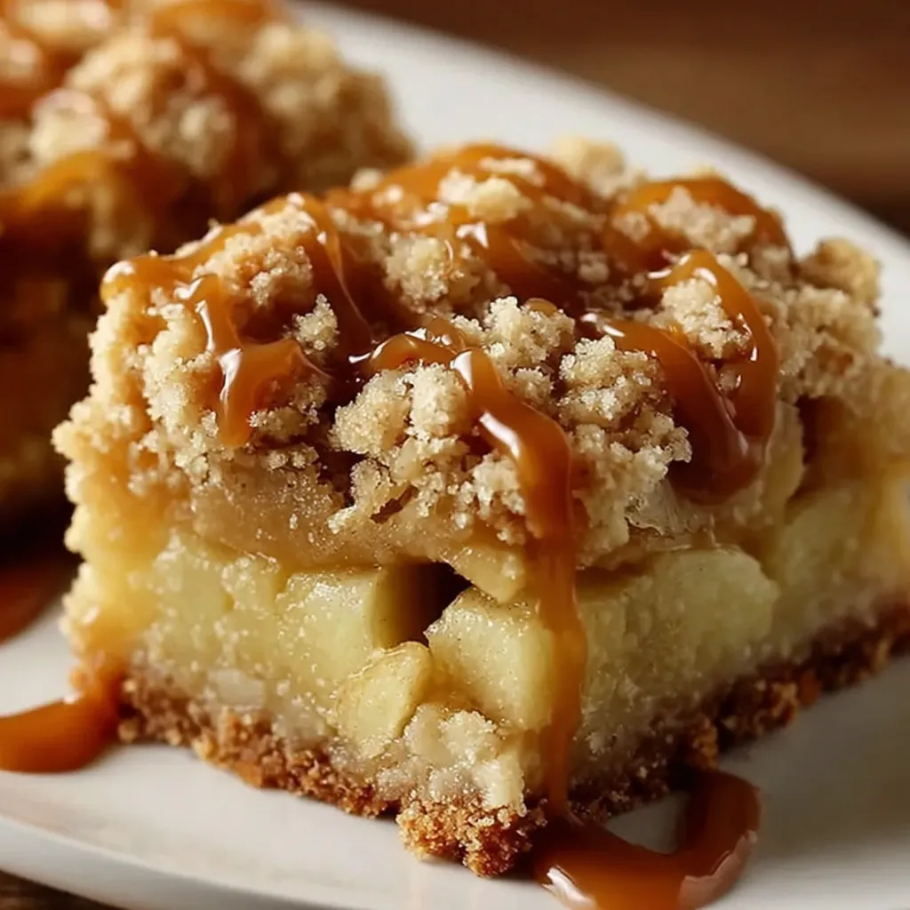 Salted Caramel Apple Crumble Bars