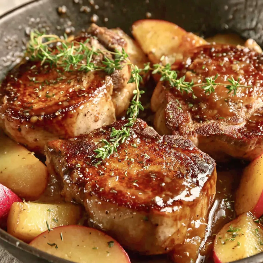 Juicy Apple Butter Pork Chops for Cozy Fall Dinners