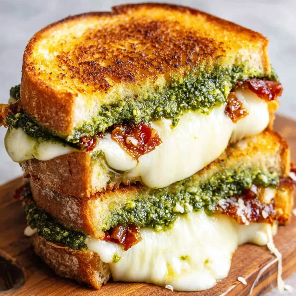 Sourdough Pesto Grilled Cheese