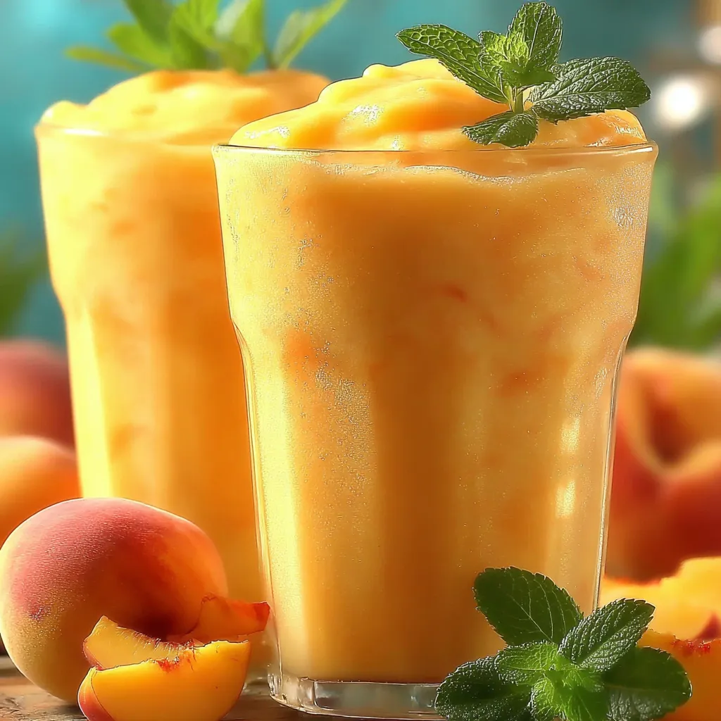 Refreshing Homemade Peach Slurpee