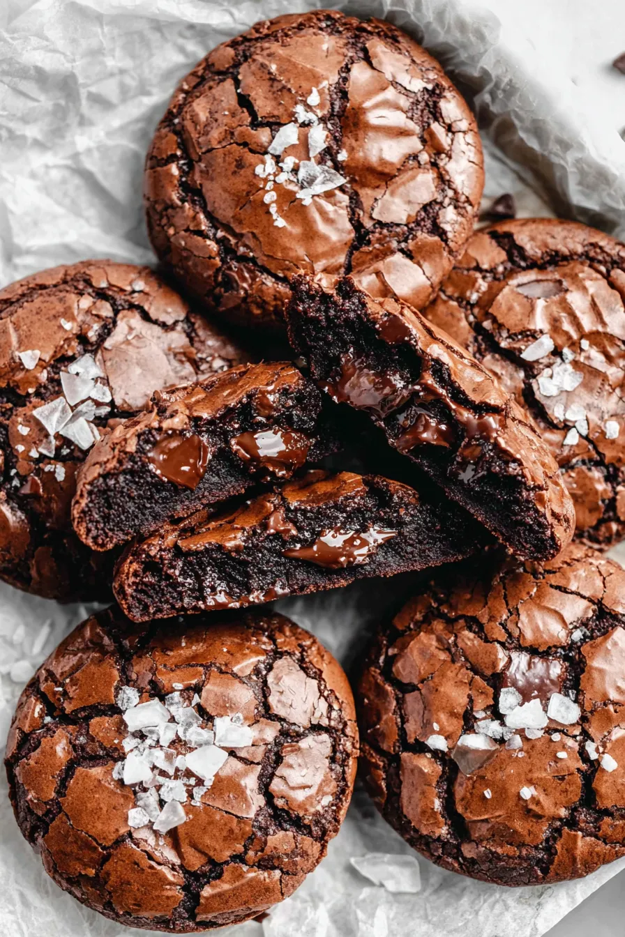 Close-up of a brookie showing gooey interior