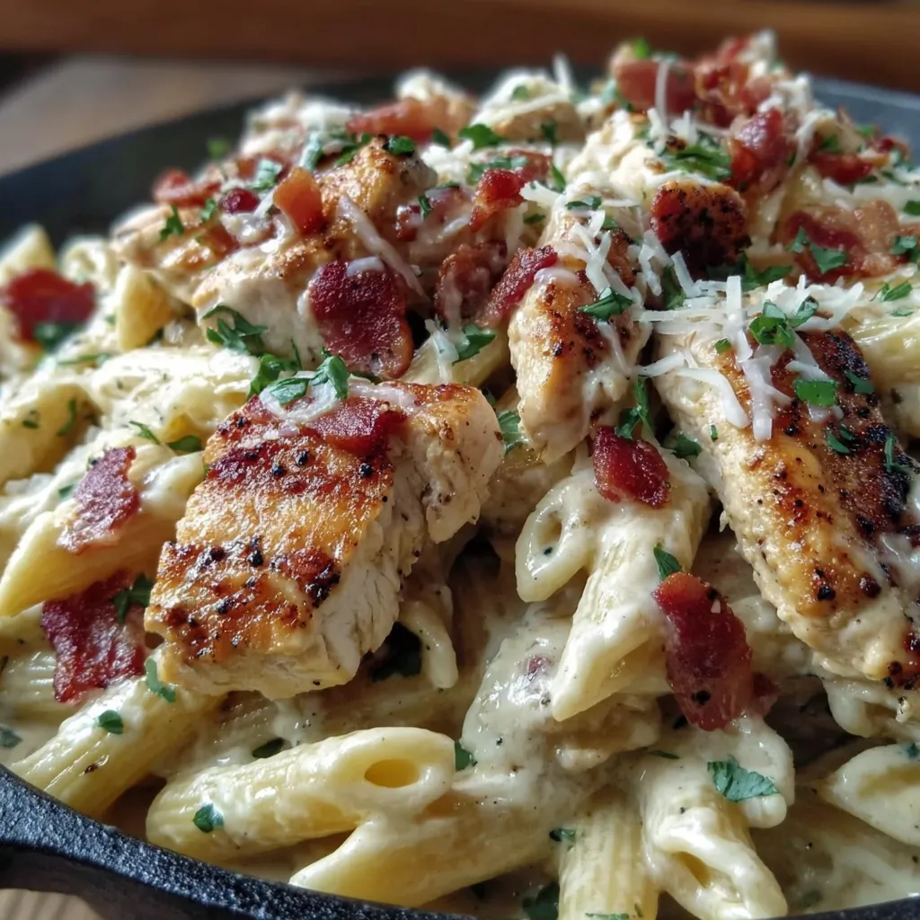 One-Pot Chicken Bacon Ranch Pasta