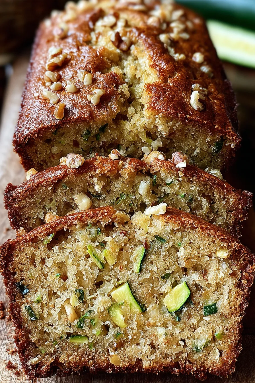 Freshly baked zucchini loaves cooling on a wire rack