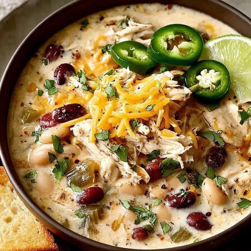 White Chicken Chili with Cream Cheese