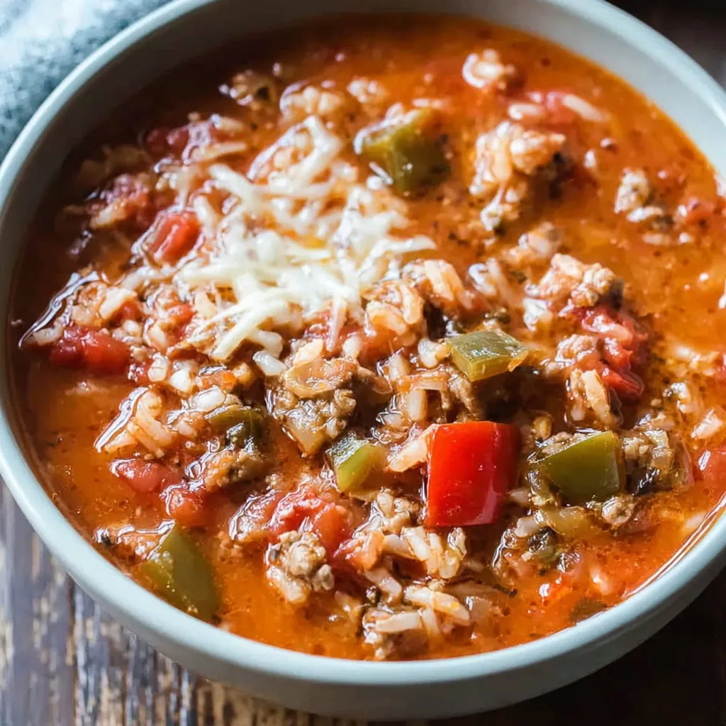 Slow Cooker Stuffed Pepper Soup