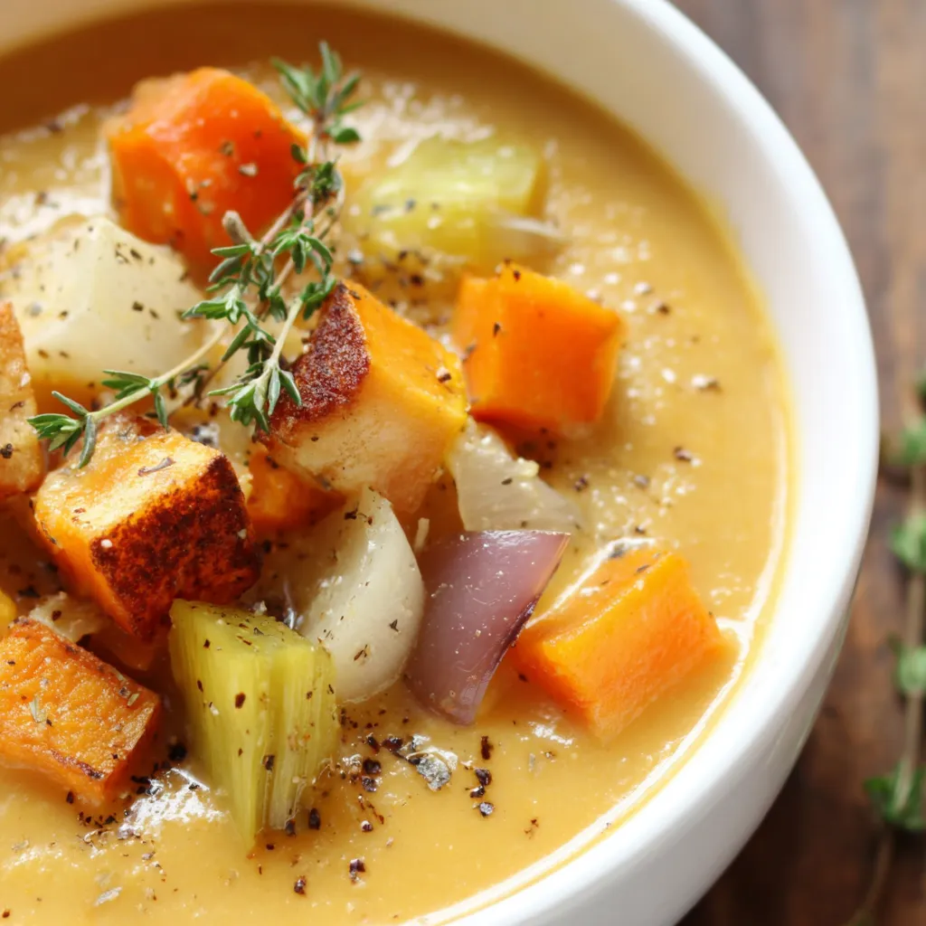 Tasty Roasted Winter Vegetable Soup