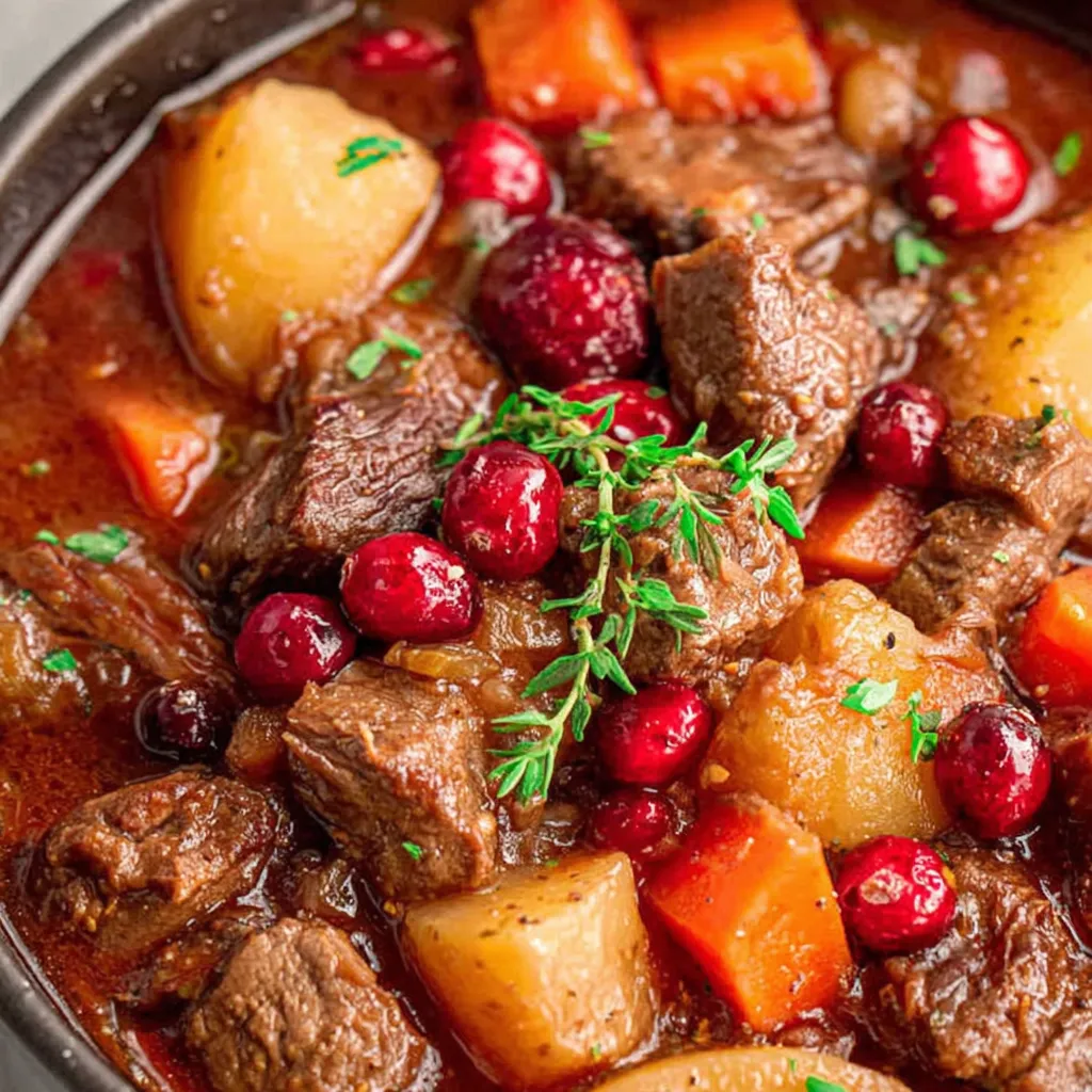 Cranberry Apple Beef Stew