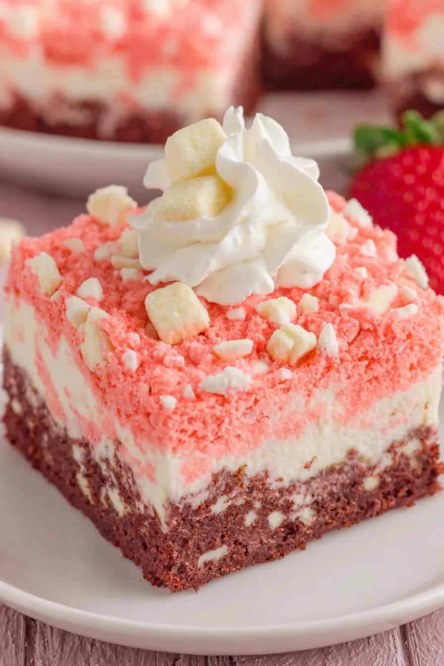 Strawberry Crunch Brownies step