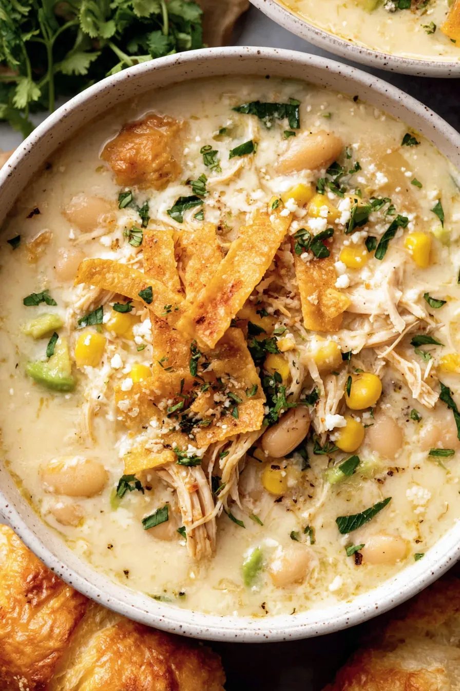 Toppings for enchilada soup including avocado, cilantro, and jalapeño slices