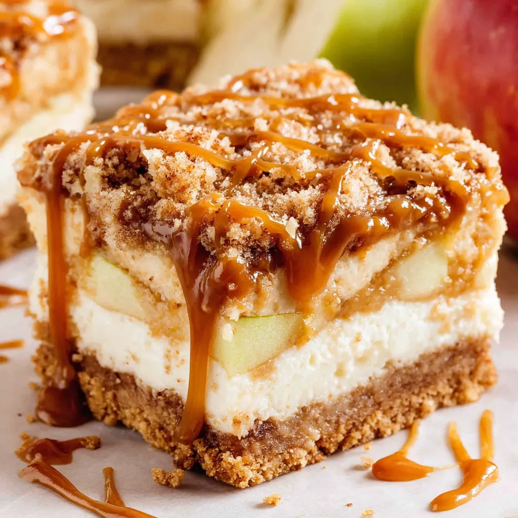 Caramel Apple Cheesecake Bars