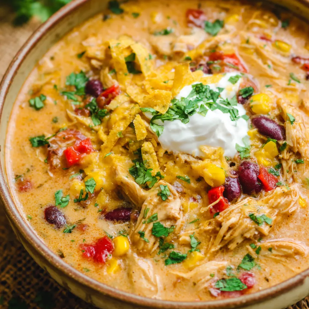 Slow Cooker Chicken Tortilla Soup