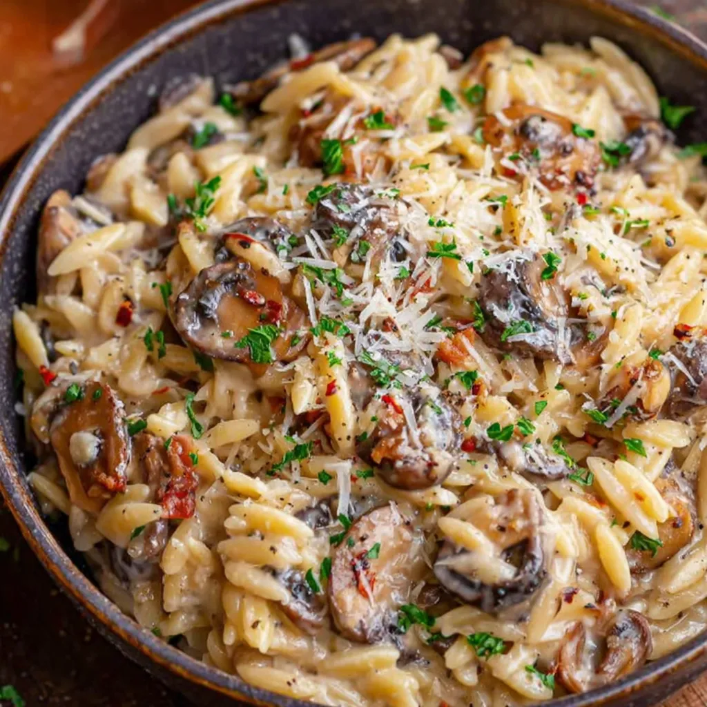 Creamy Mushroom Orzo