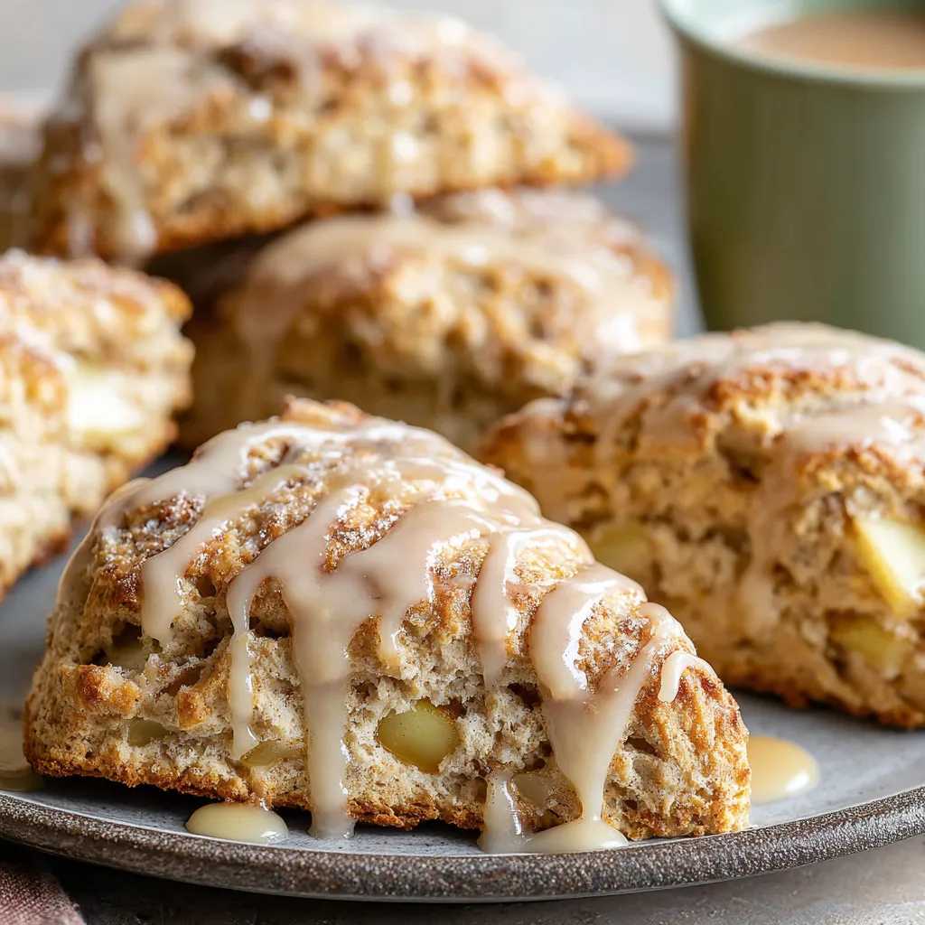 Apple Scones with Maple Glaze