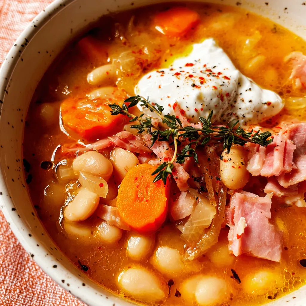 Slow Cooker Ham & White Bean Soup