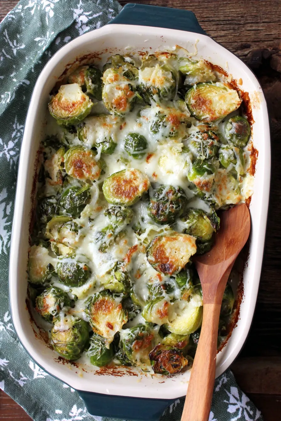 Final gratin bubbling and slightly browned on top