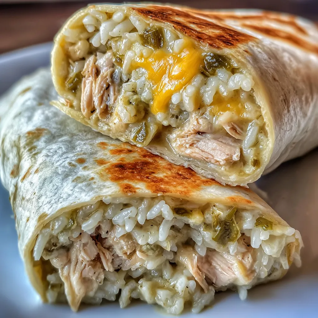 Smoked Chicken Green Chile Burrito