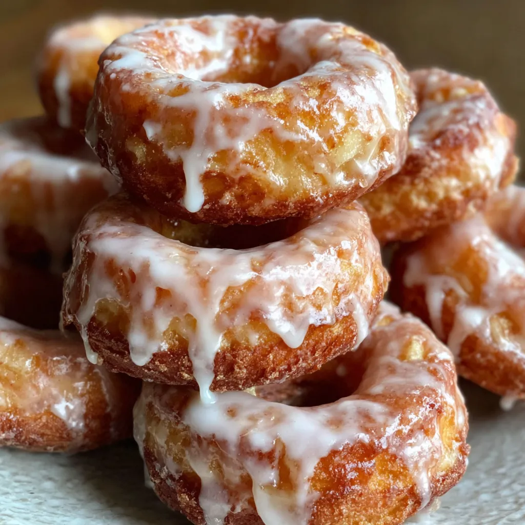 Baked Apple Donuts with Vanilla Glaze