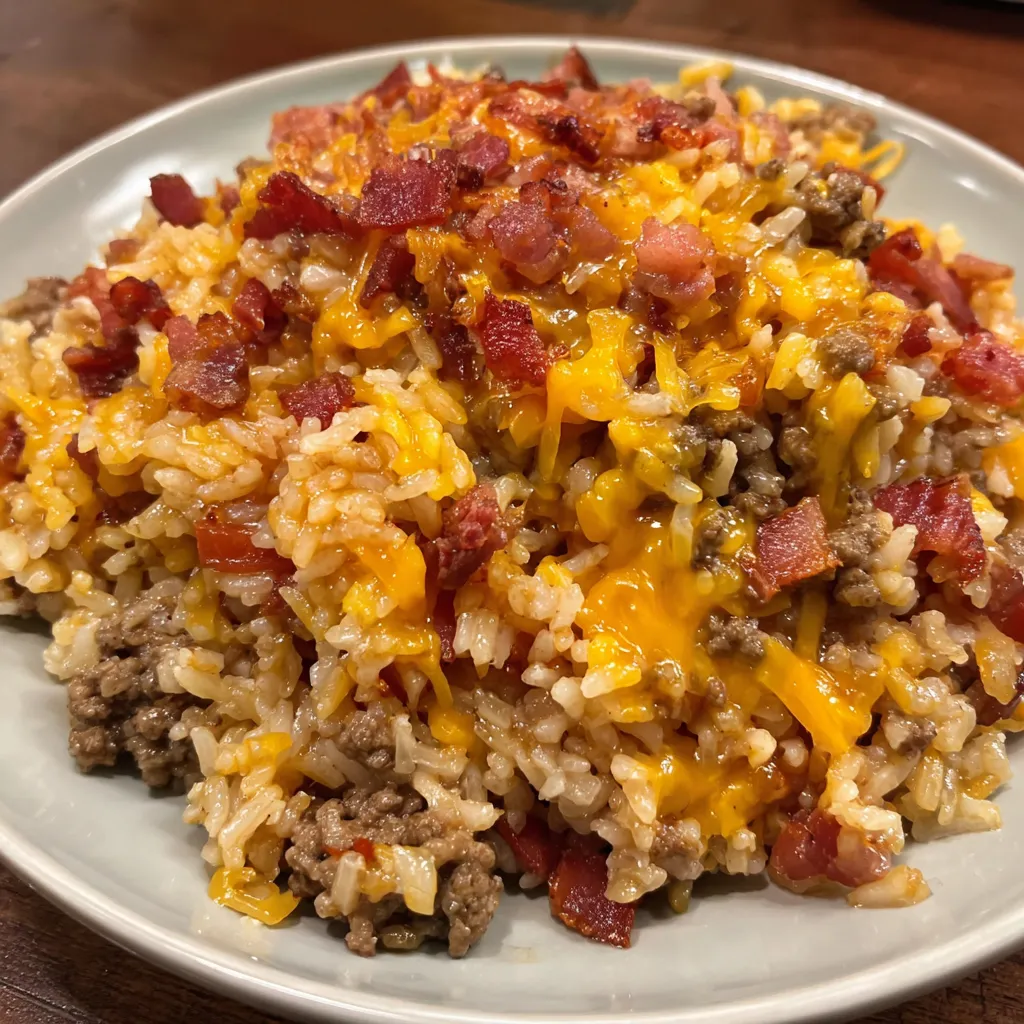 Bacon Cheeseburger Rice
