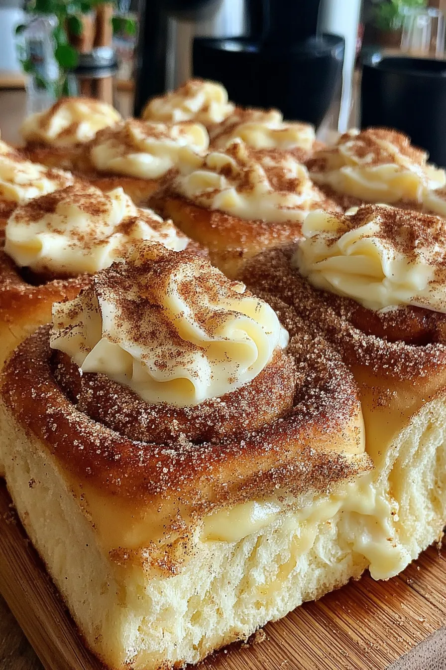Close-up of a cream cheese filled center