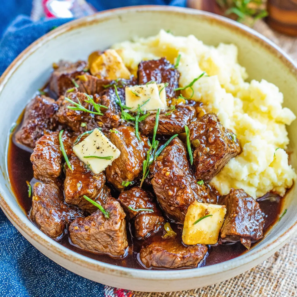 Slow Cooker Mississippi Steak Bites