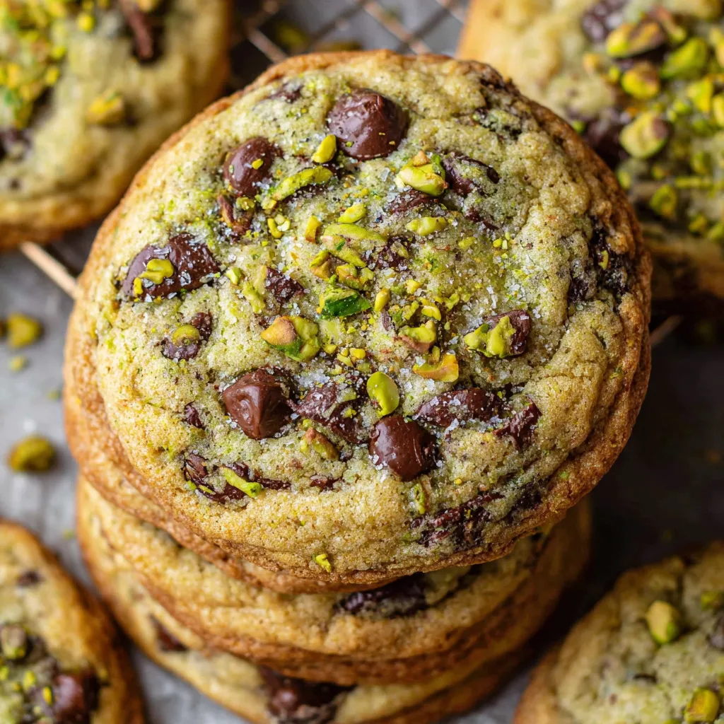 Pistachio Chocolate Chip Cookies