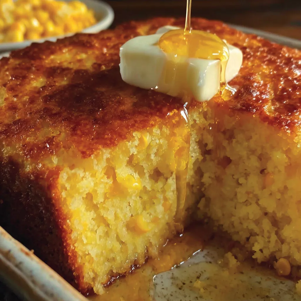 Sweet Honey Cornbread Casserole
