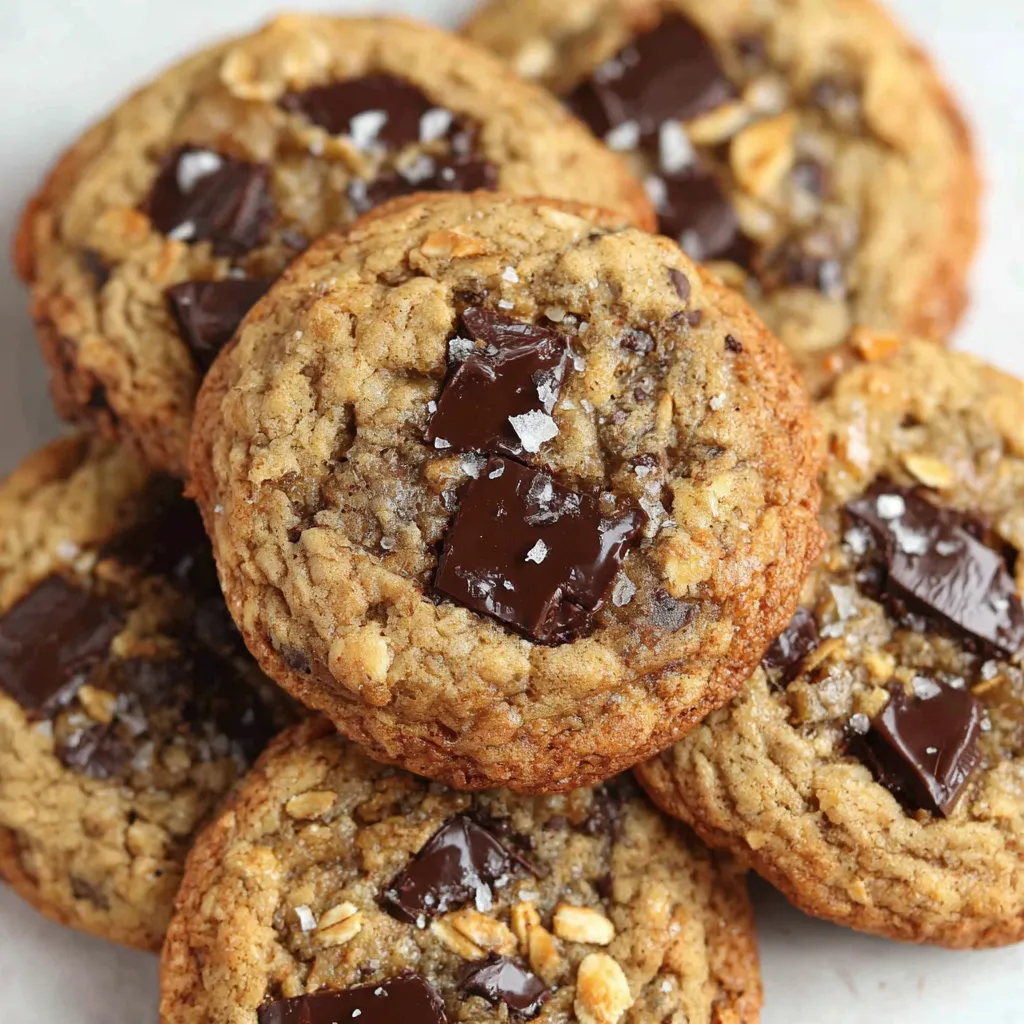 Banana Oat Chocolate Chunk Cookies