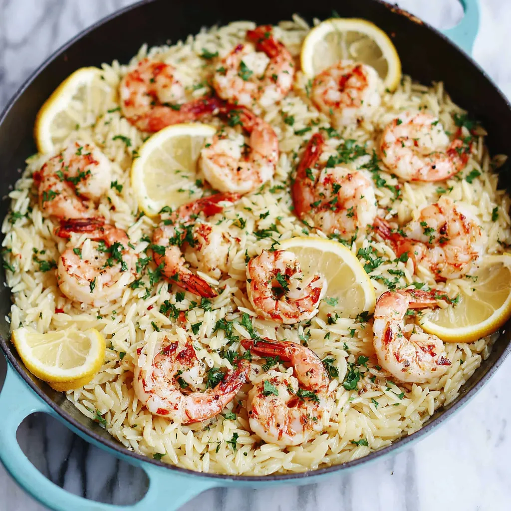 Shrimp Scampi With Orzo