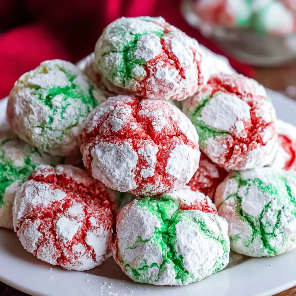 Christmas Crinkle Cookies