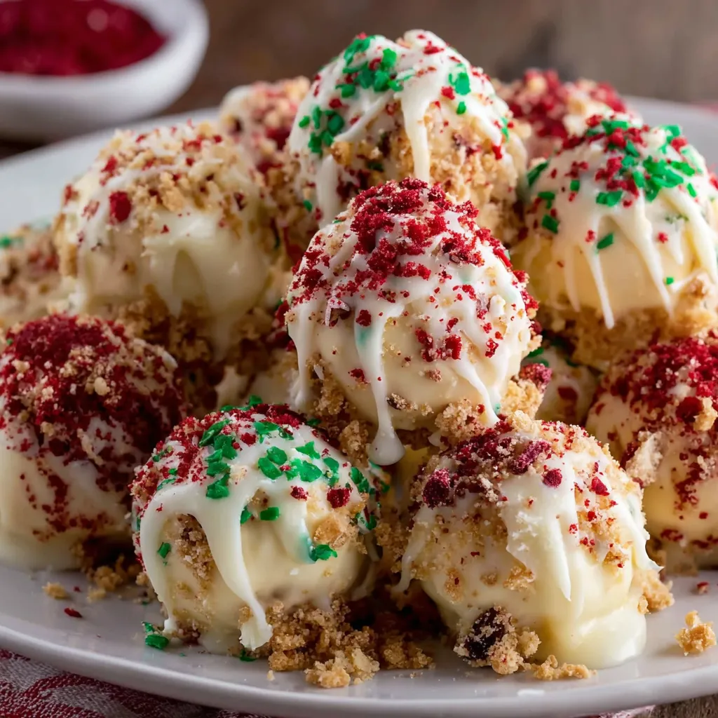No-Bake Christmas Cheesecake Bites