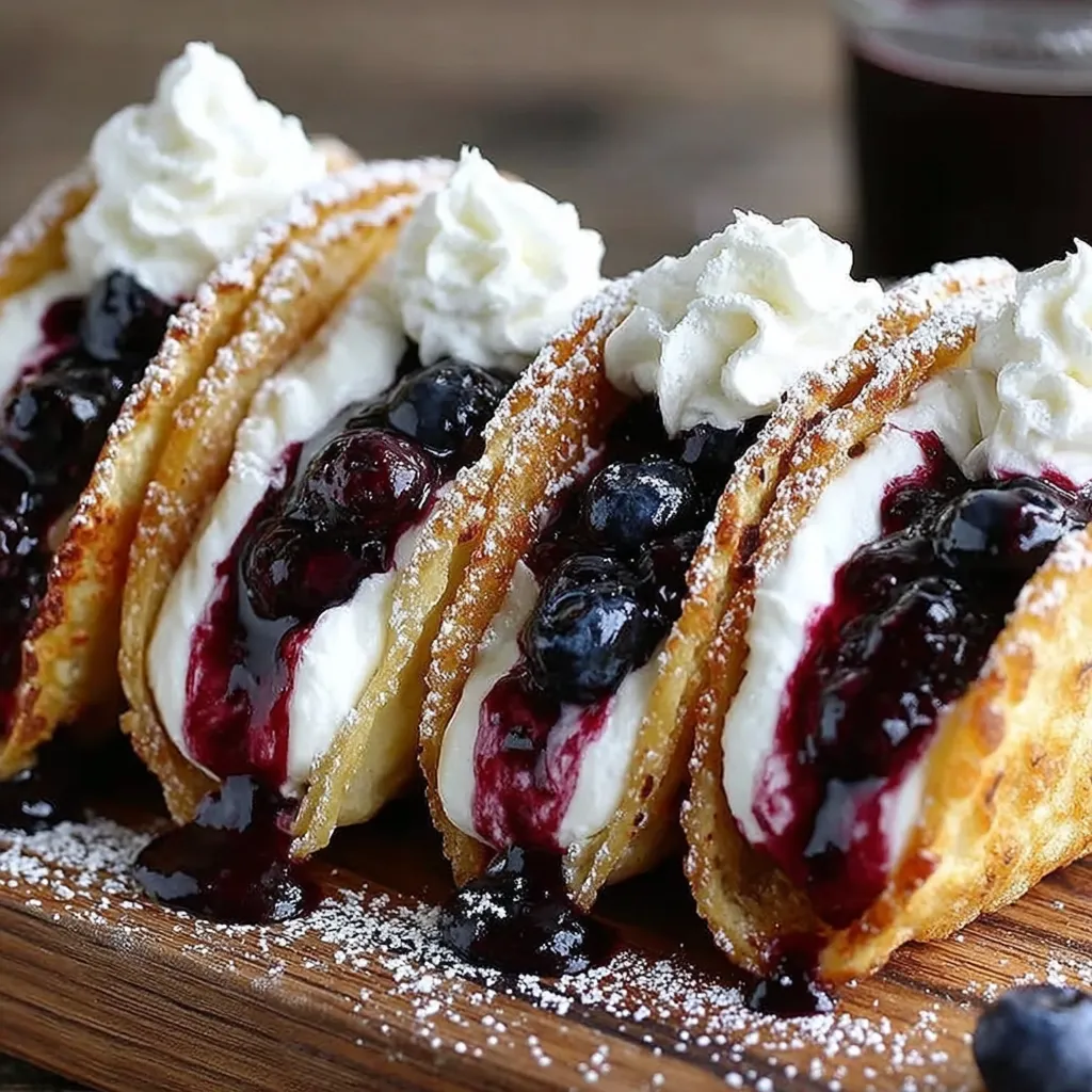 Blueberry Cheesecake Tacos