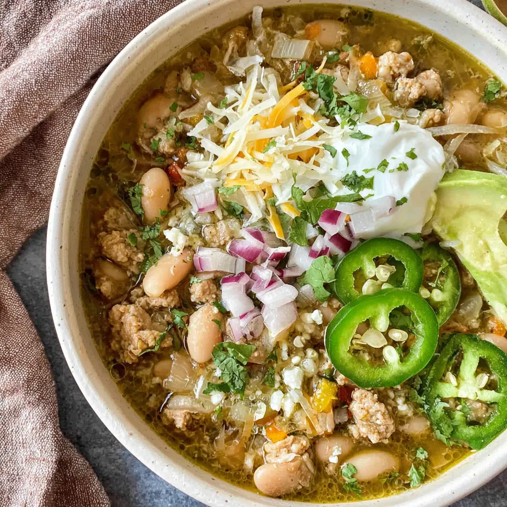 Easy White Bean Turkey Chili Verde