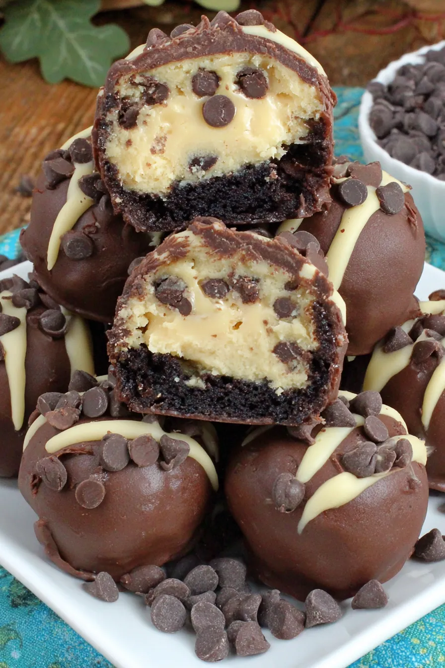Fudgy brownie sandwich with cookie dough center