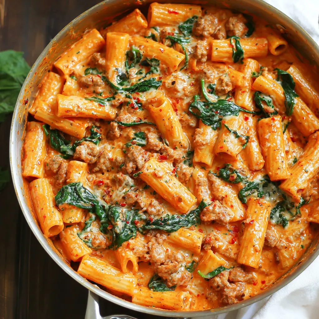 Creamy Sausage Rigatoni (One Pan, 30 Minute Meal)