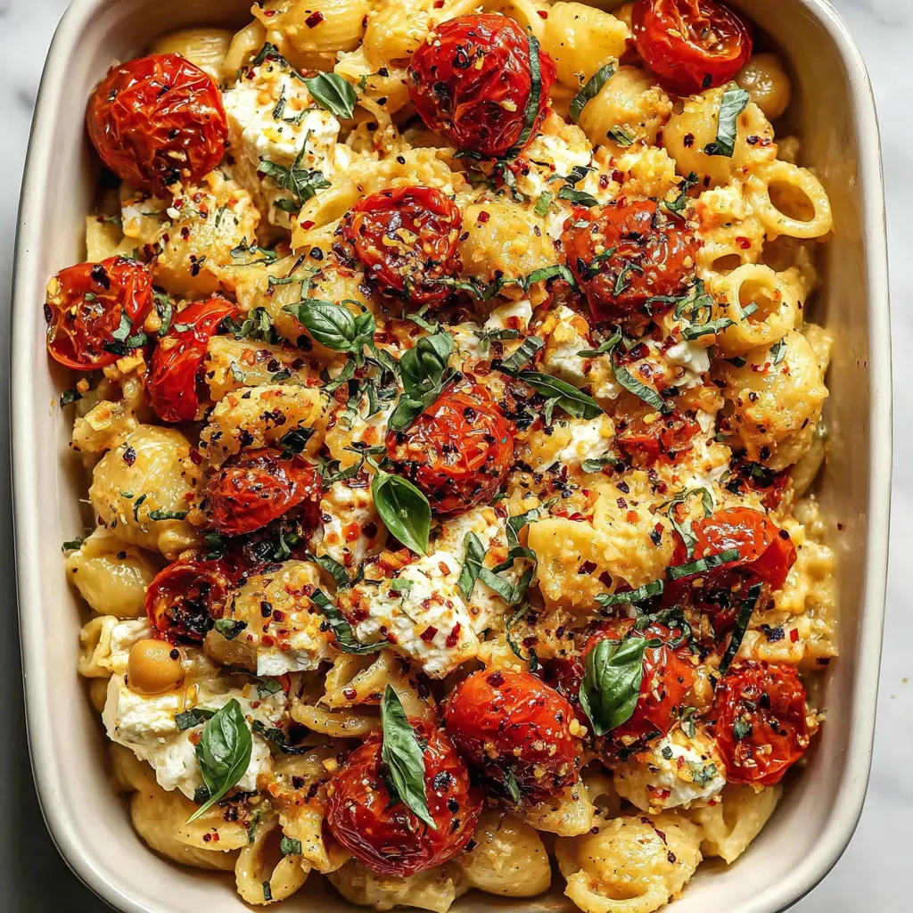 Easy Baked Feta Pasta with Chickpeas