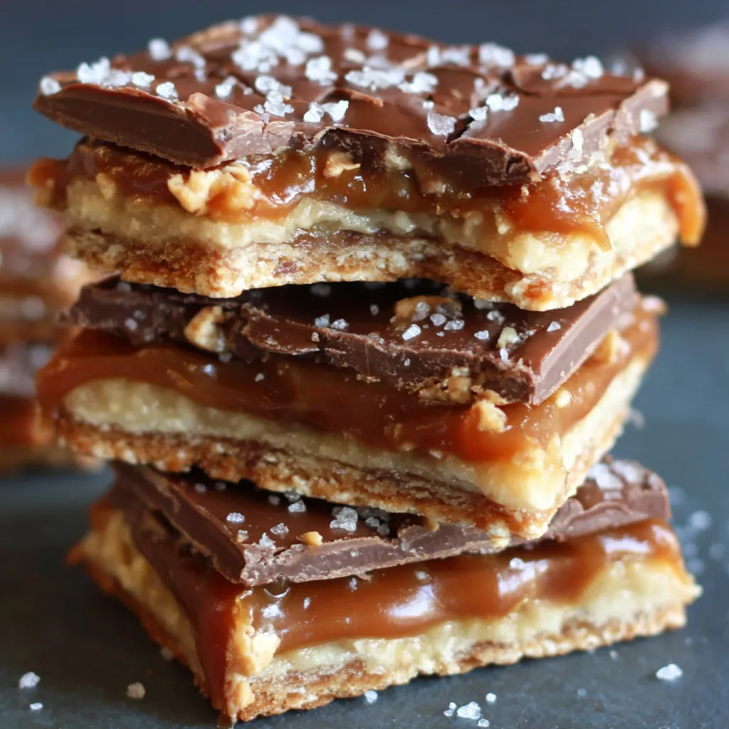 Salted Caramel Cracker Bars