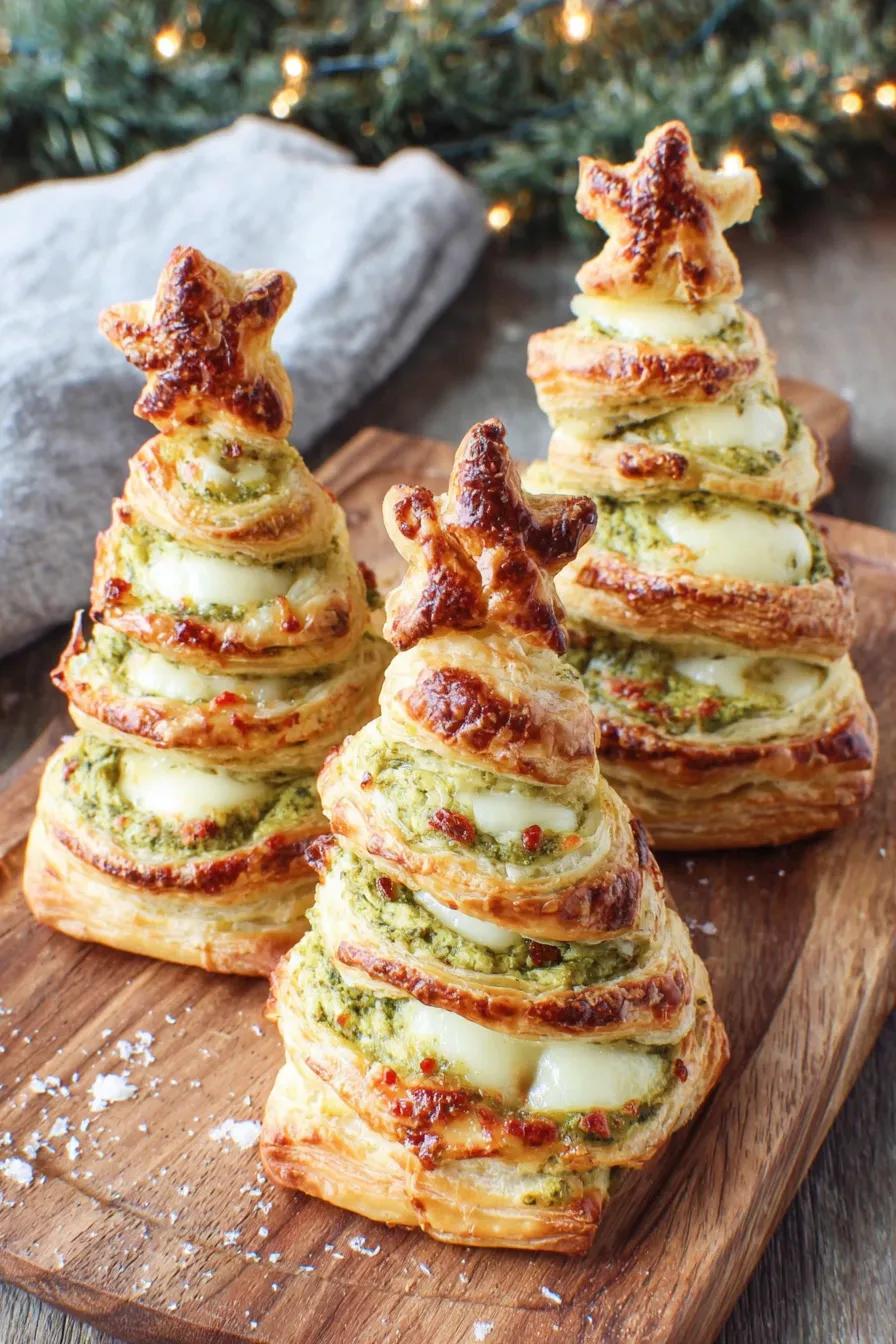 Pesto puff pastry layer preparation