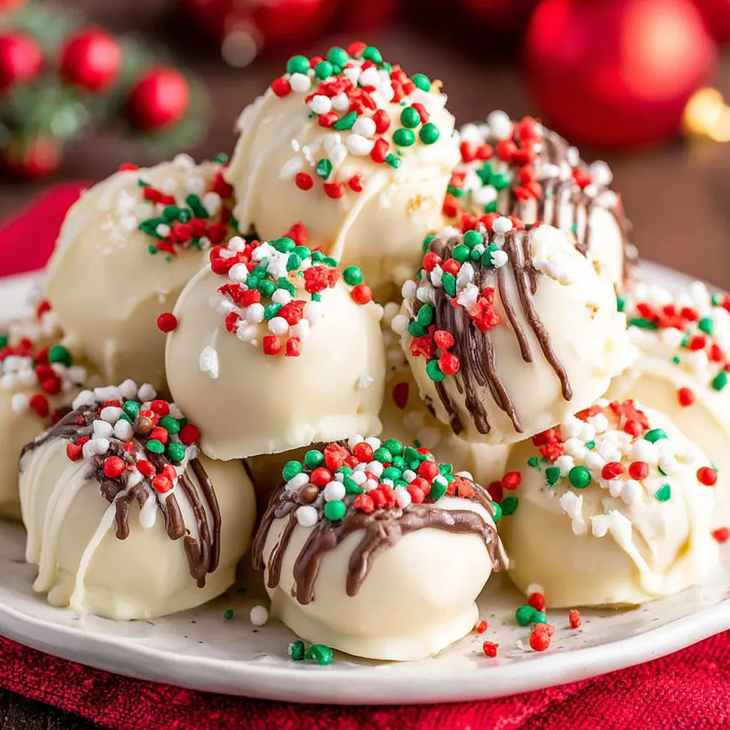 Christmas Peanut Butter Truffles
