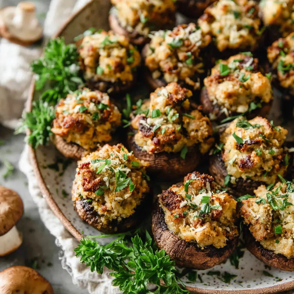 Sausage Stuffed Mushrooms