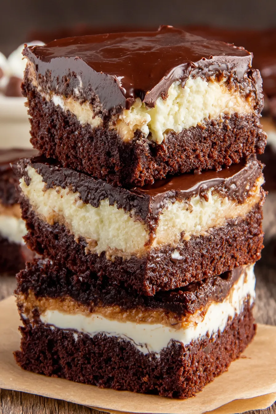 Cut Baileys Brownie squares on a tray
