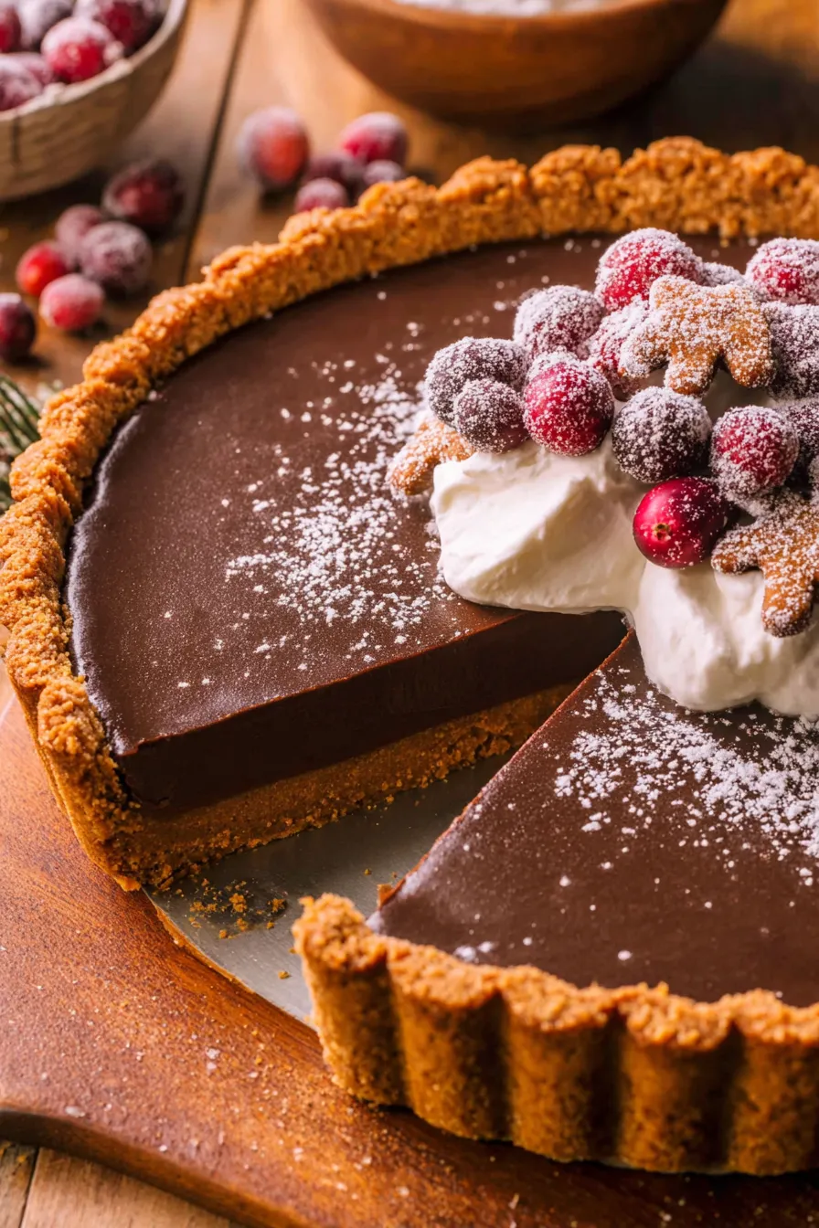 Close-up of gingerbread cookie decorations and sugared cranberries