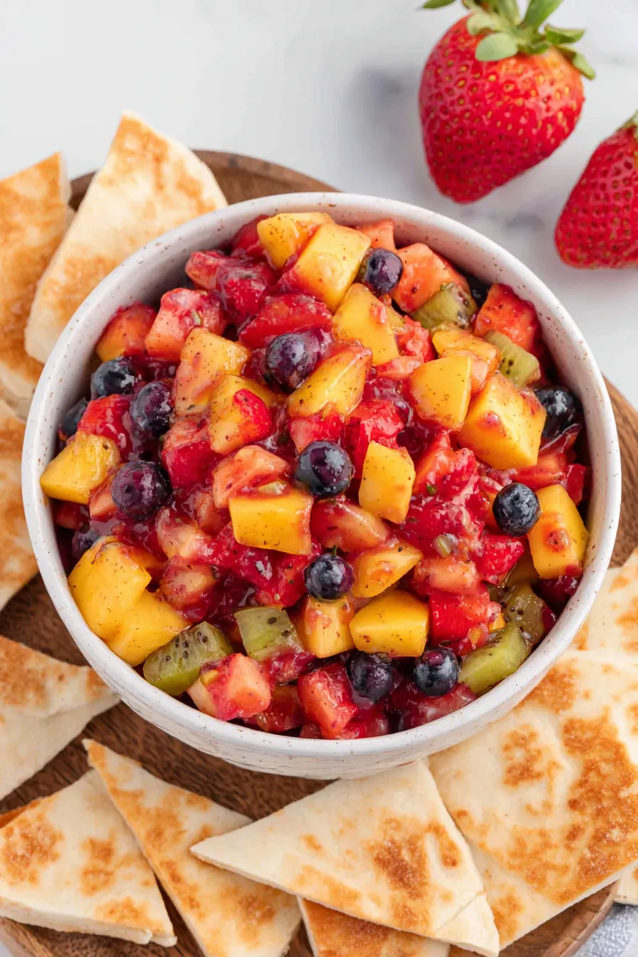 Cinnamon tortilla chips on a baking sheet, golden brown