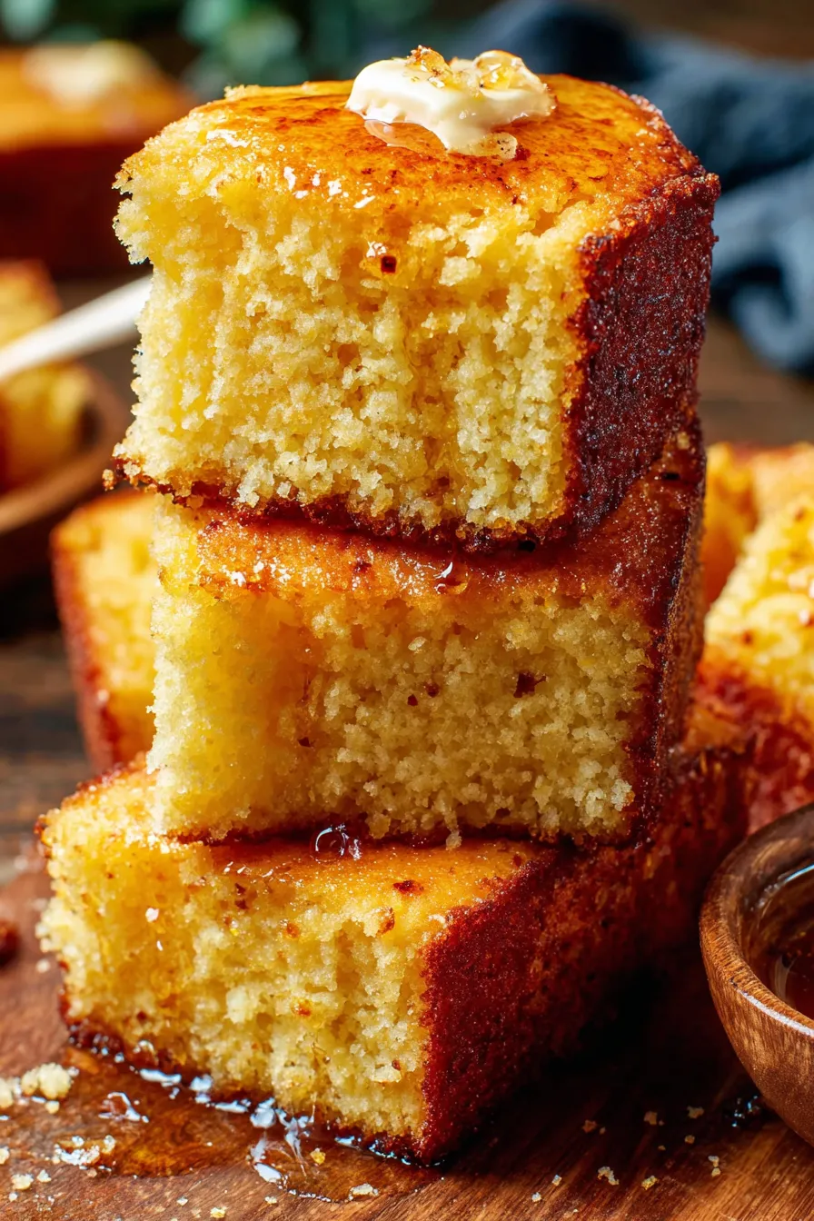 Mini honey butter cornbread poppers in a tin
