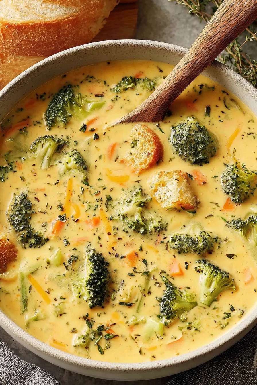 Fresh broccoli and shredded cheddar ready for soup